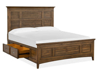 Bay Creek - Complete Panel Bed With Storage Rails