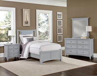Bonanza - Ocean Blue Upholstered Bed With Mansion Footboard