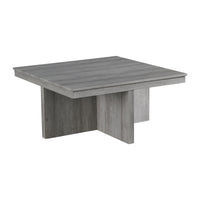 Uster - Coffee Table With Four Storage Stools - Gray