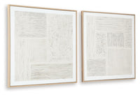 Andorfield - Wall Art Set (Set of 2) - Beige / Black / White