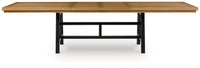 Galliden - Black / Brown - Rectangular Dining Room Extension Table