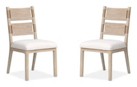 Sunset Cove - Upholstered Side Chair With Wood Back (Set of 2) - Sanibel Brown