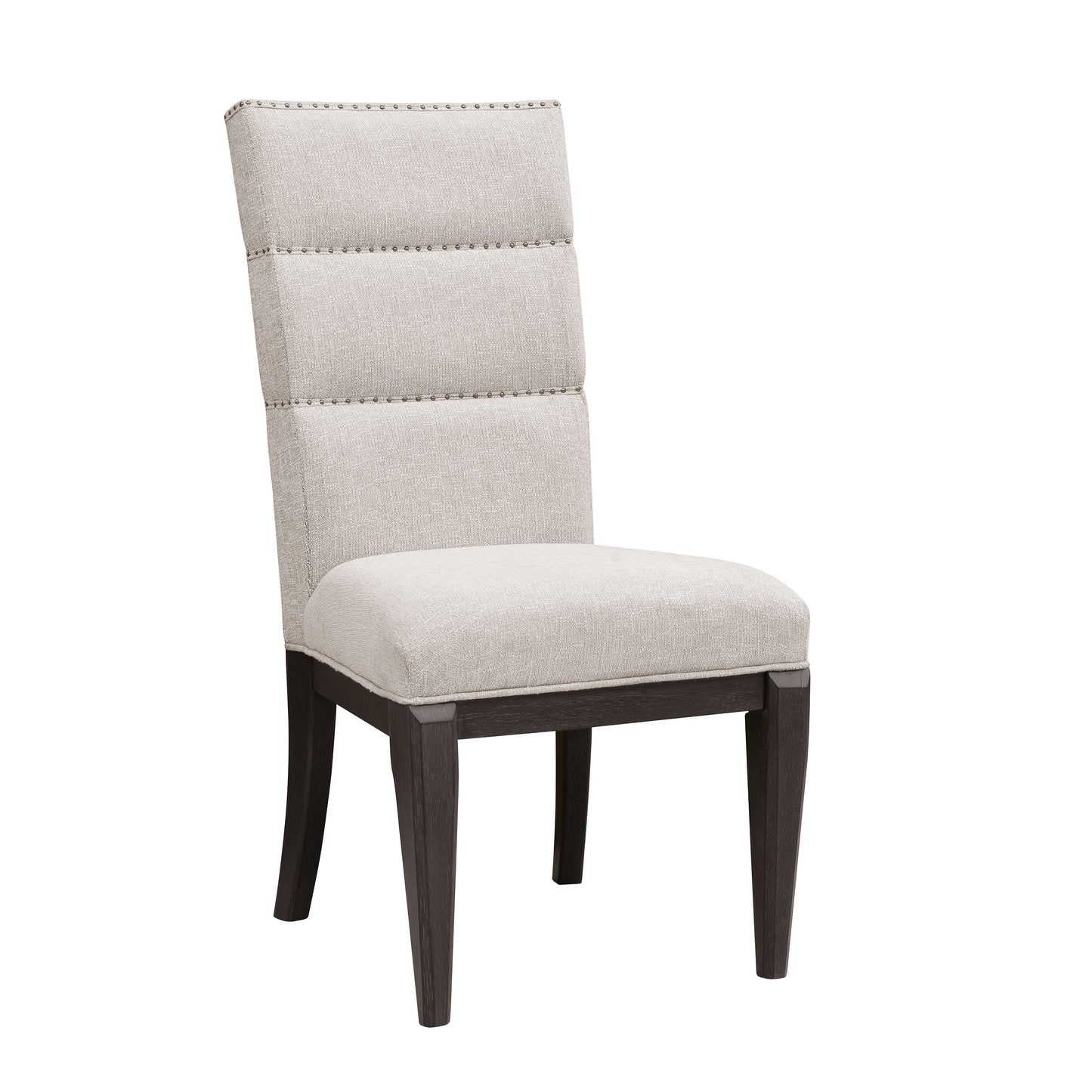 West End Loft - Upholstered Side Chair (Set of 2) - Brown & Pearl Silver