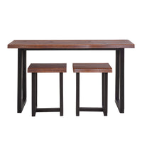 Jennings - Live Edge 3 Piece Counter Dining Set - Brown