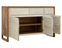 Evoke - 3 Drawer & 3 Door TV Stand/Console - Ivory / Brown