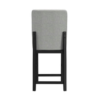 Portland - Square Back Fabric Barstool (Set of 2) - Gray / Black