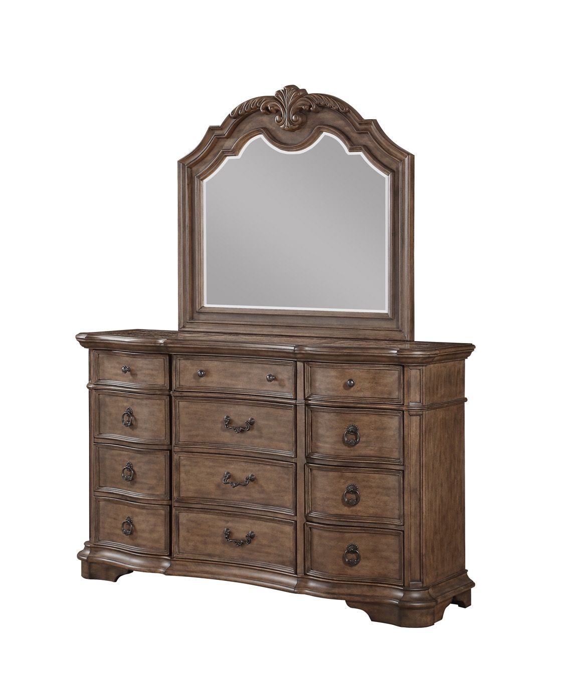 B1495J - 2 Piece Dresser And Mirror Set - Light Sandstone