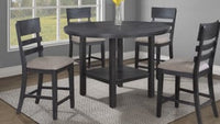 Guthrie - Counter Height Round Table With Lazysusan - Charcoal