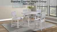 Blanche - Round Counter Height Table - Antique White