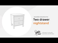 Simmenfort - Two Drawer Night Stand - Navy Blue