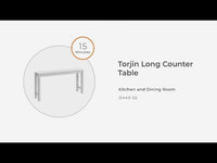 Torjin - Dark Brown - Long Counter Table