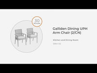 Galliden - Black - Dining Upholstered Arm Chair (Set of 2)