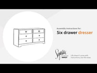 Paxberry - Whitewash - Six Drawer Dresser - Weatherworn