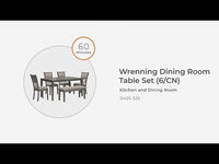 Wrenning - Dining Room Table Set (Set of 6) - Gray