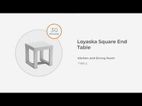 Loyaska - Square End Table - Brown / Ivory