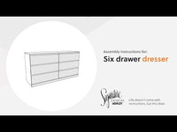 Onita - White - Six Drawer Dresser